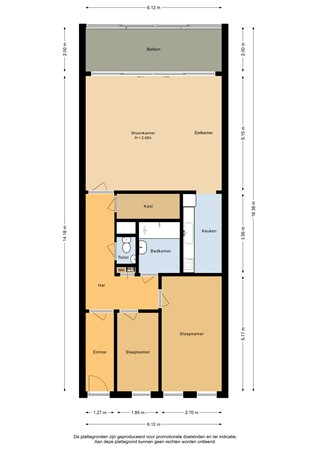 Floorplan - Laan op Zuid 638, 3071 AB Rotterdam